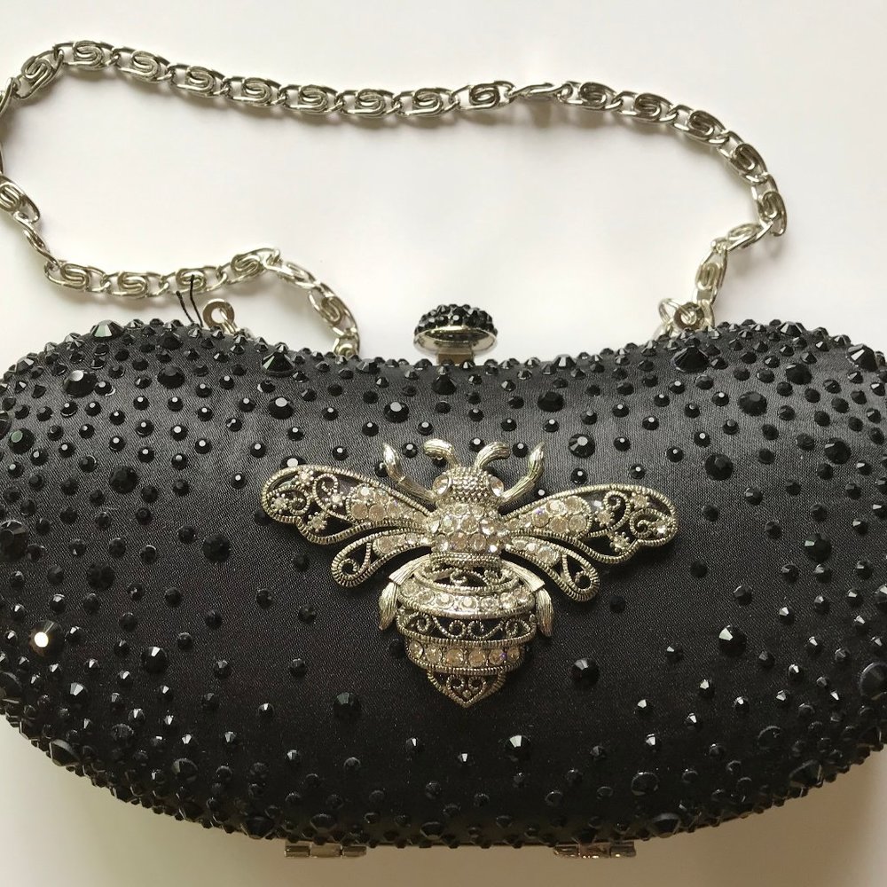 Iris Lane Bee Clutch with metal strap